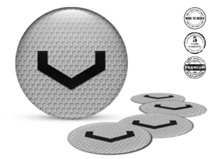 Vossen Radaufkleber Stil Hochwertige Dome-Embleme